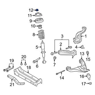 Mercury OE - Front Suspension Strut Mount Nut