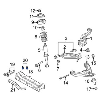 Mercury OE - Center Frame Crossmember Nut