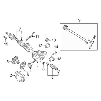 Mercury OE - Front Left Drive Axle Shaft Bearing