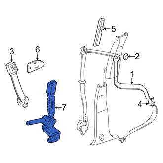 Mercury OE - Front Left Seat Belt Receptacle