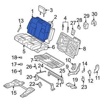 Mercury OE - Center Right Seat Back Cushion Cover