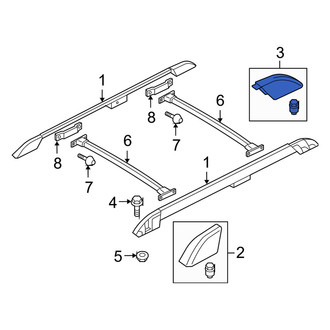 Mercury OE - Rear Left Roof Rack Cover