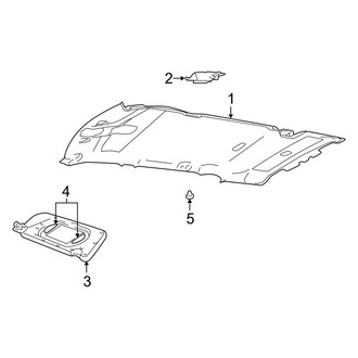 Mercury OE - Roof - Interior Trim (W/O Sunroof, With Overhead Console)