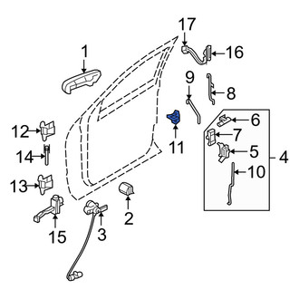 Mercury OE - Front Door Lock Striker Plate
