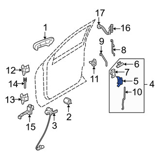 Mercury OE - Front Right Door Latch Assembly
