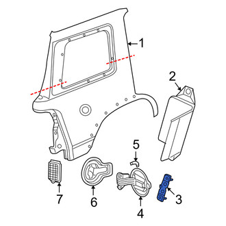 Mercury OE - Rear Door Lock Striker Plate