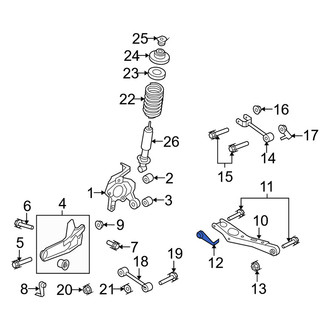 Mercury OE - Suspension Trailing Arm Nut