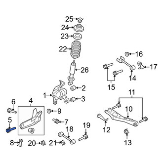 Mercury OE - Suspension Trailing Arm Bolt