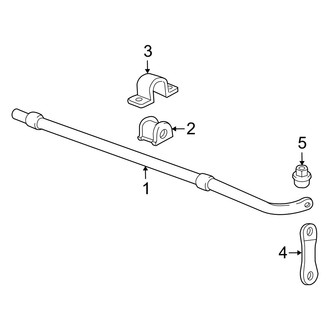 Mercury OE - Rear Suspension - Stabilizer Bar & Components
