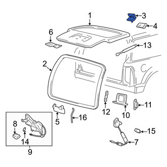 Mercury OE - Rear Liftgate Hinge