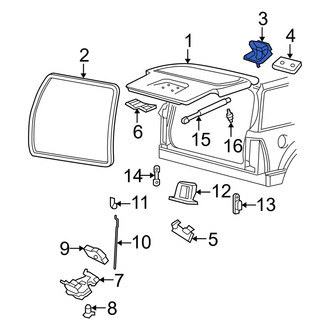 Mercury OE - Rear Liftgate Hinge