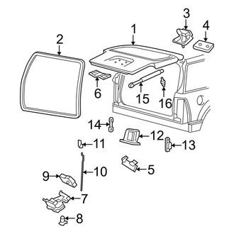 Mercury OE - Lift Gate - Gate & Hardware