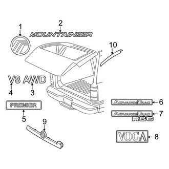 Mercury OE - Lift Gate - Exterior Trim