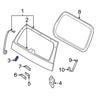 Mercury OE - Rear Left Liftgate Glass Hinge
