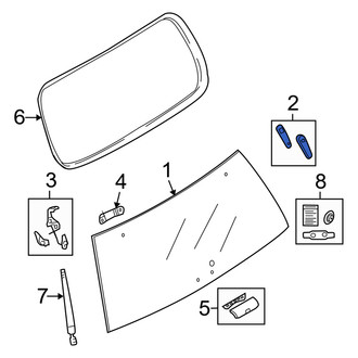 Mercury OE - Rear Left Liftgate Glass Hinge