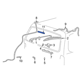 Mercury OE - Rear Back Glass Washer Nozzle