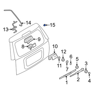 Mercury OE - Rear Back Glass Washer Nozzle