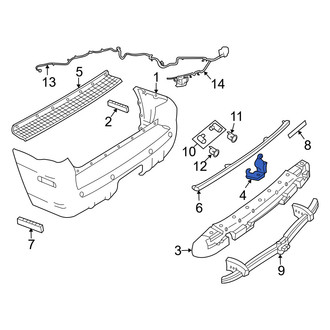 Mercury OE - Rear Left Inner Bumper Cover Bracket