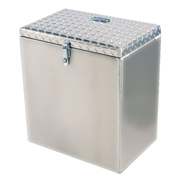 Merritt Aluminum® - Single Lid Side Fairing Box with Top Opening Diamond Plate Lid