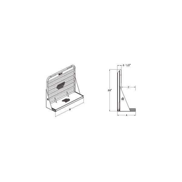 Merritt Aluminum® - Aluminum Dyna-Drom 68" x 80" x 30" Cab Rack with 26-5/8" W x 22-3/16" H E-Z View Window