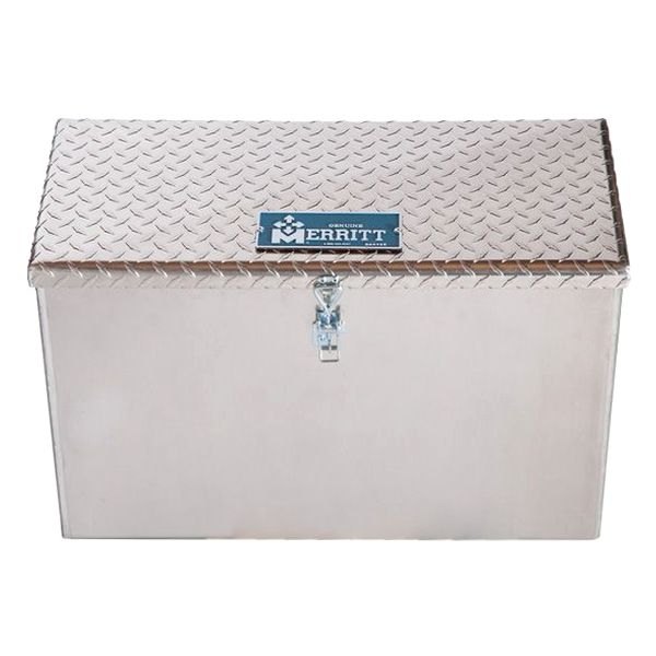 Merritt Aluminum® - Single Lid Diesel Exaust Fluid Storage Box with Top Opening Diamond Plate Lid