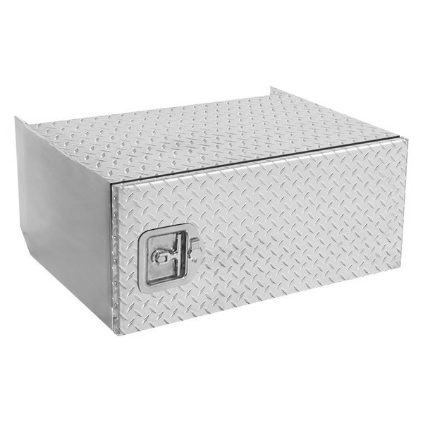 Merritt Aluminum® - Single Door Driver Side Side Storage Box with Diamond Plate Door