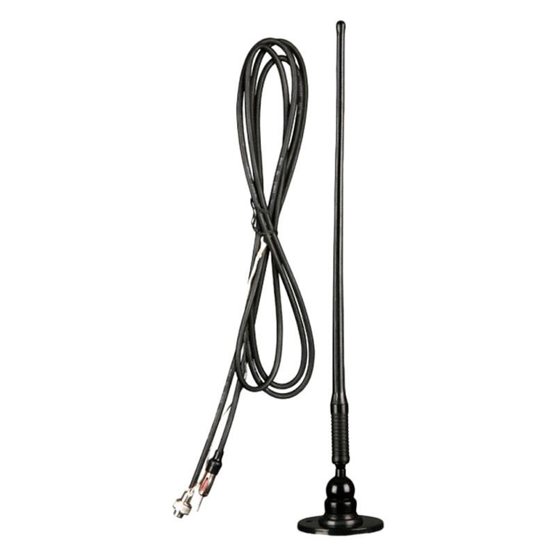 Jensen JAN139 6-Inch Heavy-Duty Universal Rubber Mast Antenna - AM/FM, Black, Top-Side Mount