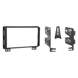 Metra® - Double DIN Black Stereo Dash Kit with Rear Support Brackets