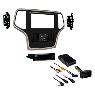 Metra® - Double DIN Matte Black Stereo Dash Kit with Bronze Trim