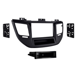 Metra® - Double DIN Matte Black Stereo Dash Kit with Optional Storage Pocket