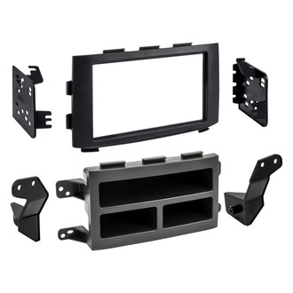 Metra® - Double DIN Matte Black Stereo Dash Kit with Optional Storage Pocket