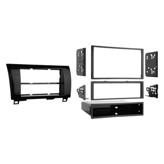 Metra® - Double DIN Gloss Black Stereo Dash Kit with Optional Storage Pocket
