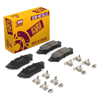 Metrix Premium Chassis Parts® - Semi-Metallic Rear Disc Brake Pads