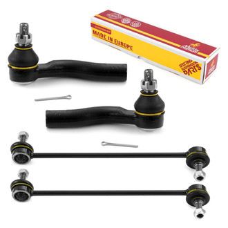 Metrix Premium Chassis Parts® - Front Outer Tie Rod End and Stabilizer Bar Link Kit