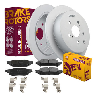 Metrix Premium Chassis Parts® - 1-Piece Plain Rear Brake Kit