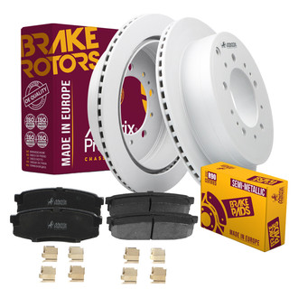 Metrix Premium Chassis Parts® - 1-Piece Plain Rear Brake Kit