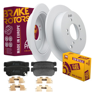 Metrix Premium Chassis Parts® - 1-Piece Plain Rear Brake Kit