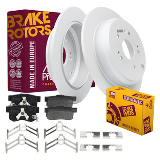 Metrix Premium Chassis Parts® - 1-Piece Plain Rear Brake Kit