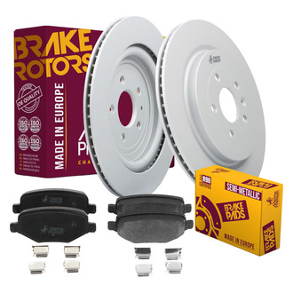 Metrix Premium Chassis Parts® - 1-Piece Plain Rear Brake Kit