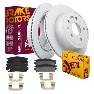 Metrix Premium Chassis Parts® - 1-Piece Plain Rear Brake Kit