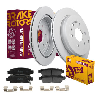 Metrix Premium Chassis Parts® - 1-Piece Plain Rear Brake Kit