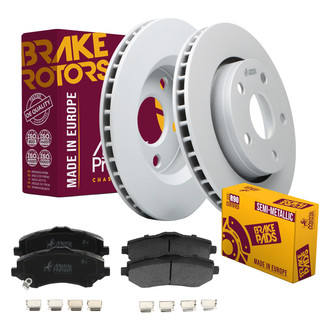 Metrix Premium Chassis Parts® - 1-Piece Plain Front Brake Kit