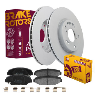 Metrix Premium Chassis Parts® - 1-Piece Plain Front Brake Kit