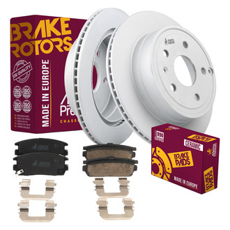 Metrix Premium Chassis Parts® - 1-Piece Plain Rear Brake Kit