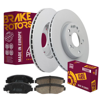 Metrix Premium Chassis Parts® - 1-Piece Plain Front Brake Kit