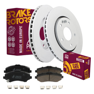 Metrix Premium Chassis Parts® - 1-Piece Plain Front Brake Kit