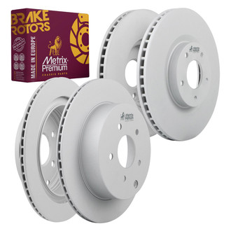 Metrix Premium Chassis Parts® - Vented Front and Rear Brake Rotor Set