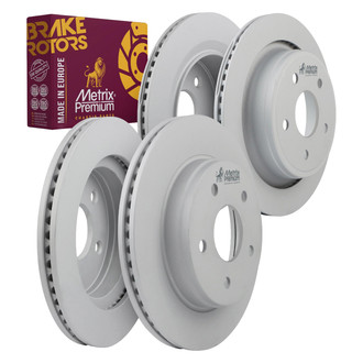 Metrix Premium Chassis Parts® - Vented Front and Rear Brake Rotor Set