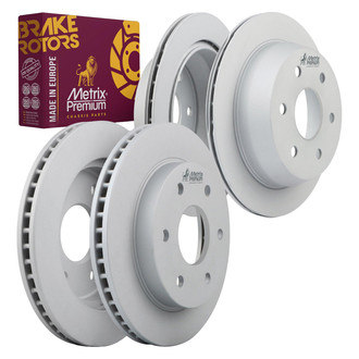 Metrix Premium Chassis Parts® - Vented Front and Rear Brake Rotor Set