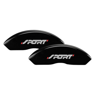 MGP® - Gloss Black Caliper Covers with No bolts SPORT Engraving (Full Kit, 4 pcs)